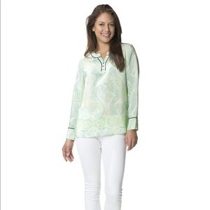 Sail to Sable 100% Silk Blouse Paisley size Small
